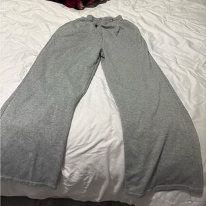 Gray Wide-Leg Lounge Pants